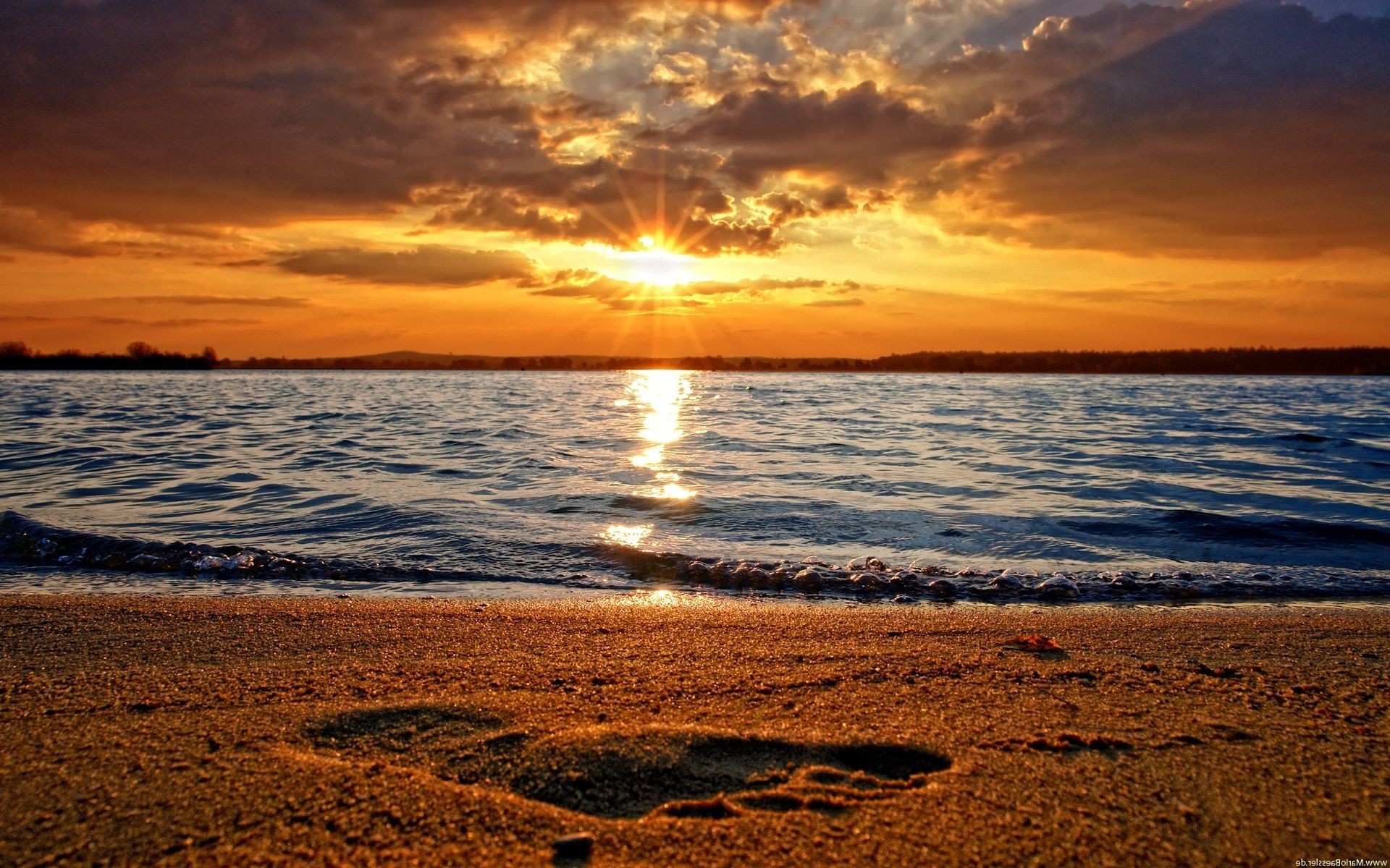 Море закат обои фото