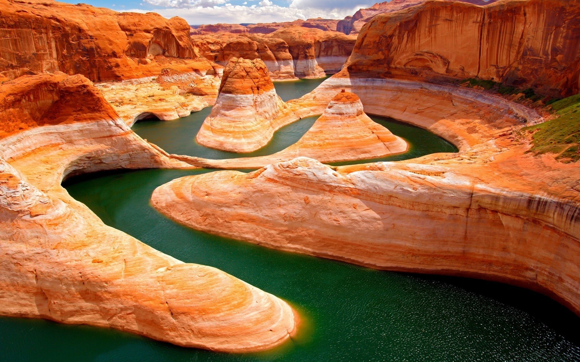 сша путешествия пейзаж рок каньон природа воды живописный геология песчаник на открытом воздухе камни река небо фон