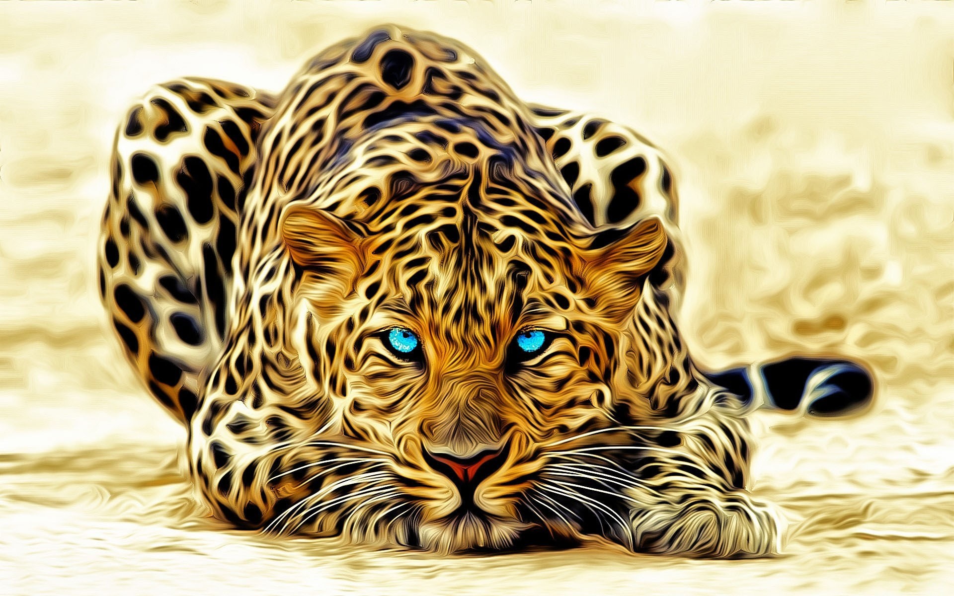 неоновые животное шаблон леопард