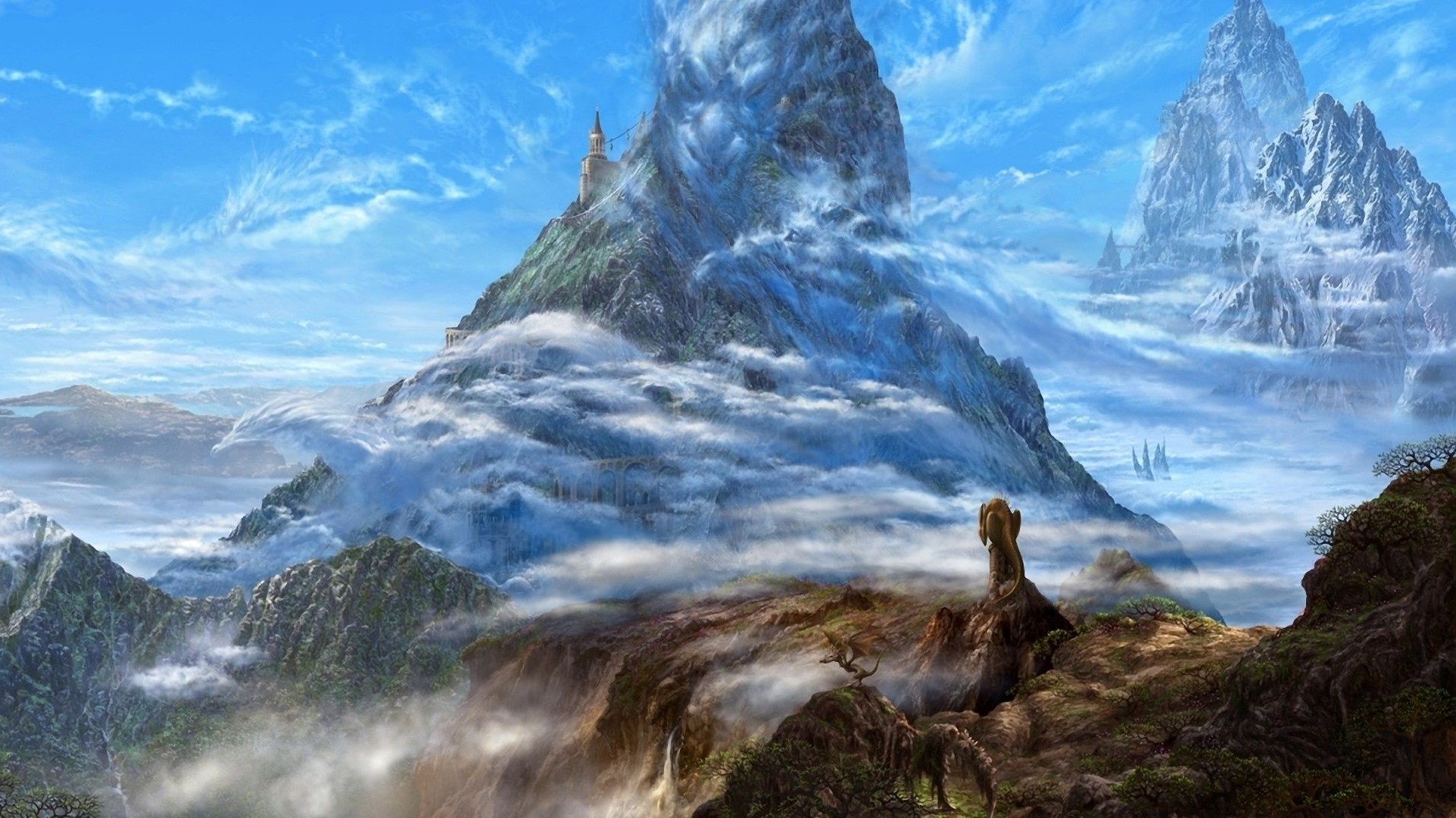 драконы горы пейзаж путешествия живописный на открытом воздухе рок снег воды небо природа дневной свет