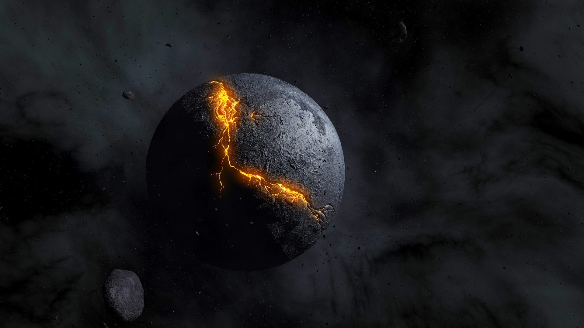 взрывы луна астрономия пространство темный планеты пламя свет аннотация галактика наука