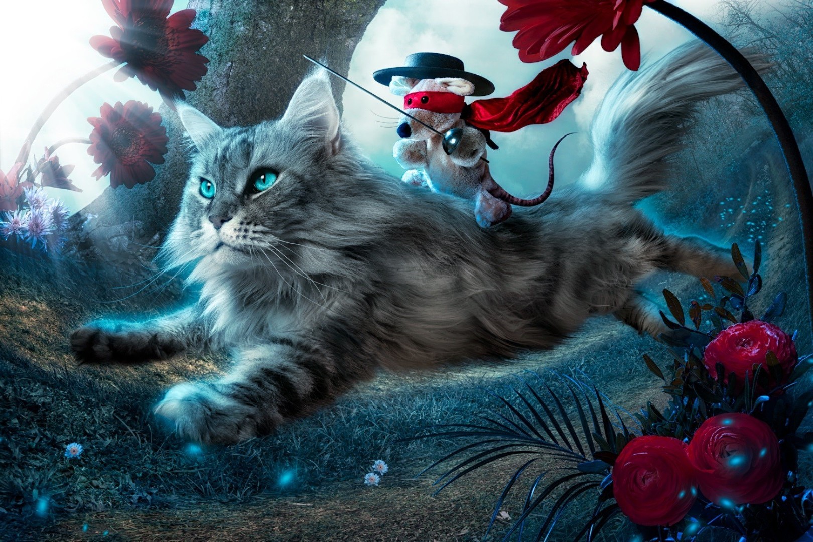 магические животные кошка искусство портрет рождество пэт млекопитающее