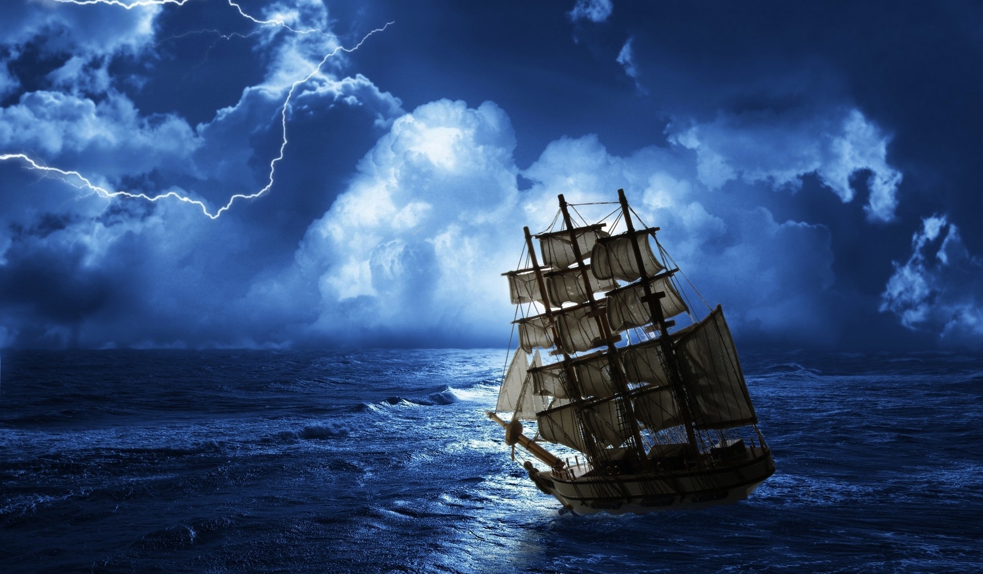 ночь вечер сумерки вечерние сумерки океан воды море плавсредство шторм корабль лодка небо путешествия парусник