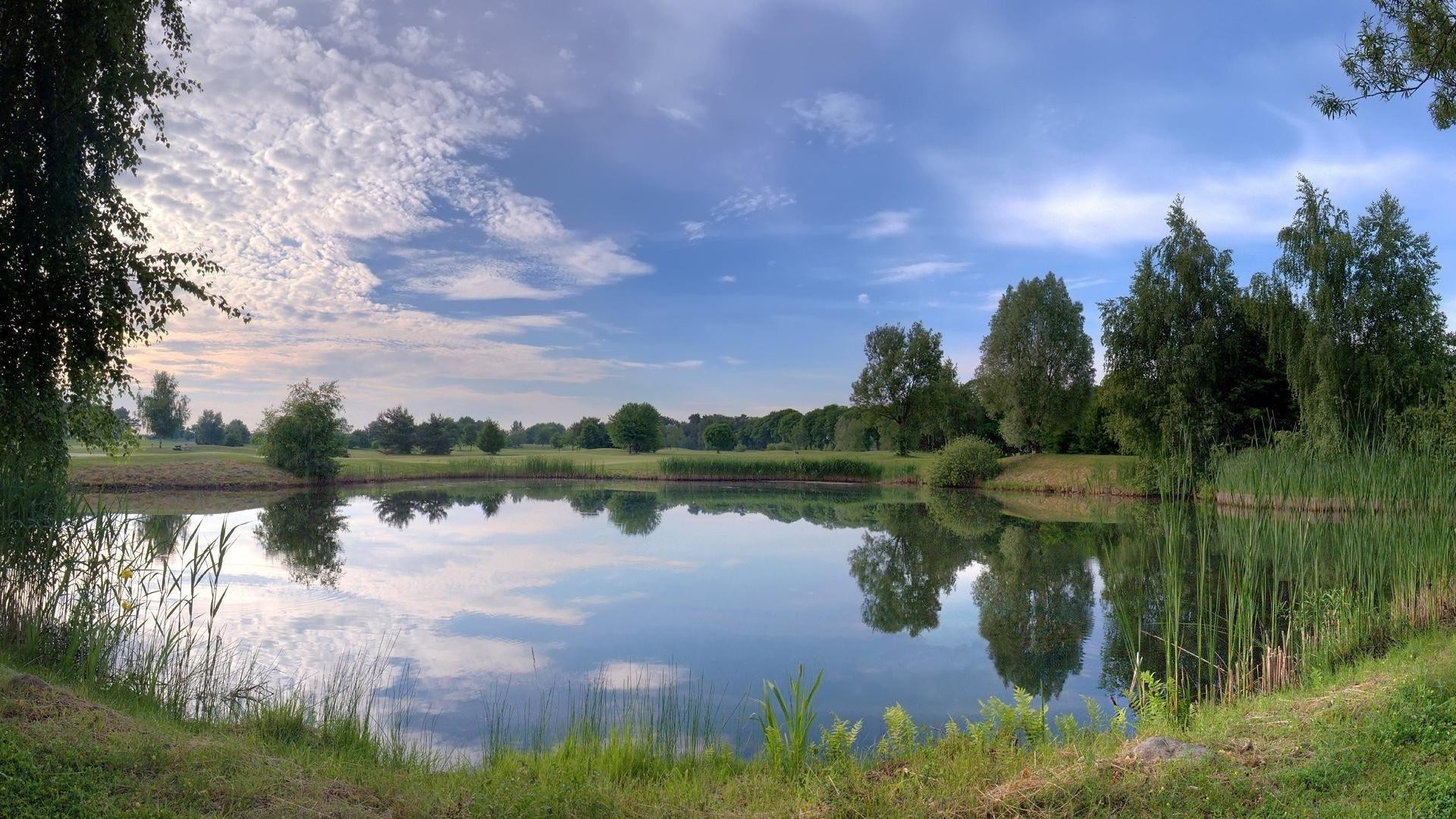озера отражение воды природа пейзаж трава дерево река бассейн на открытом воздухе небо лето плесид