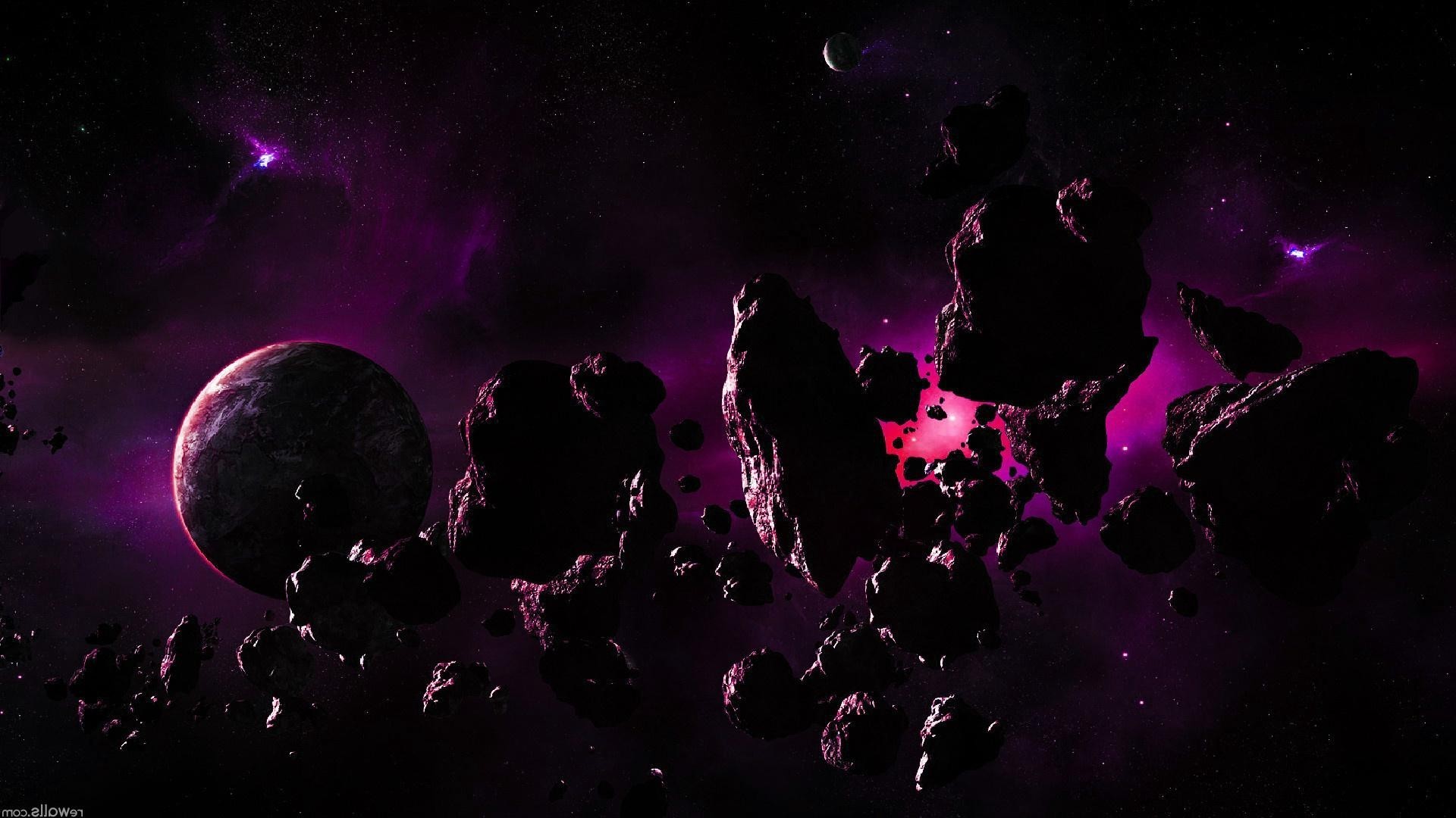 астероиды луна астрономия планеты галактика наука искусство музыка темный пространство аннотация концерт свет