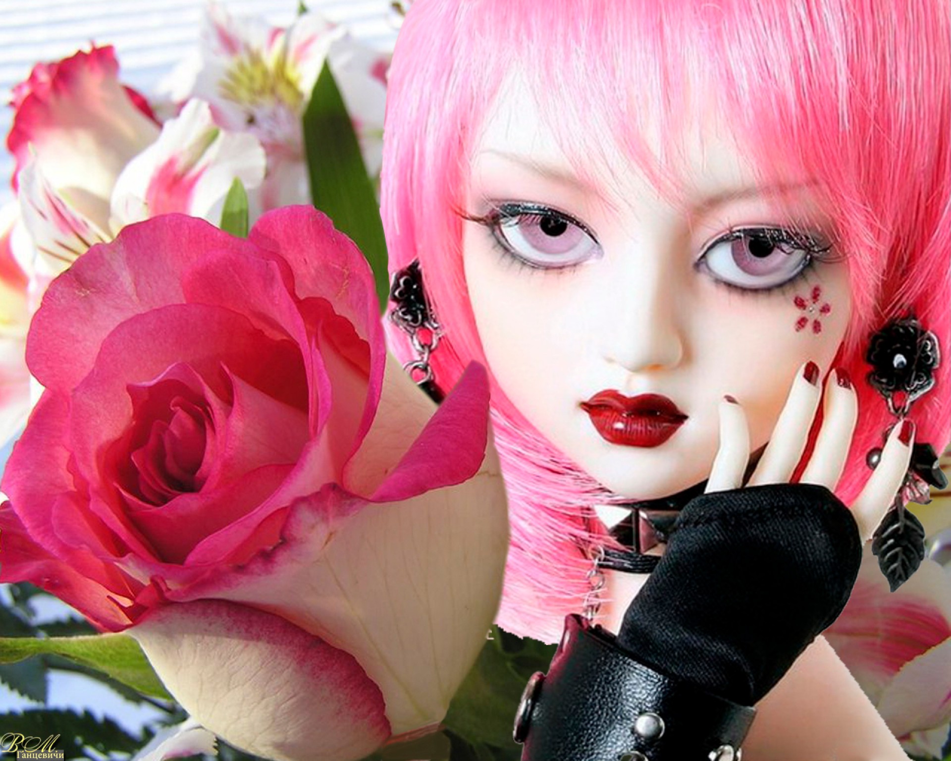 другие девушки роза красивые цветок любовь женщина девушка мода гламур романтический портрет романтика модель довольно губы элегантный