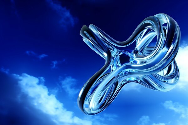 Figure abstraite transparente dans le ciel