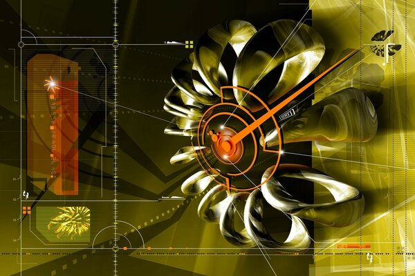Illustrazione di astrazione di tecnologia per il desktop