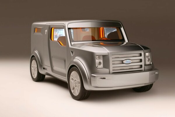 Toy silver Ford car