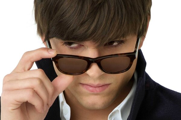 Young handsome man with glasses