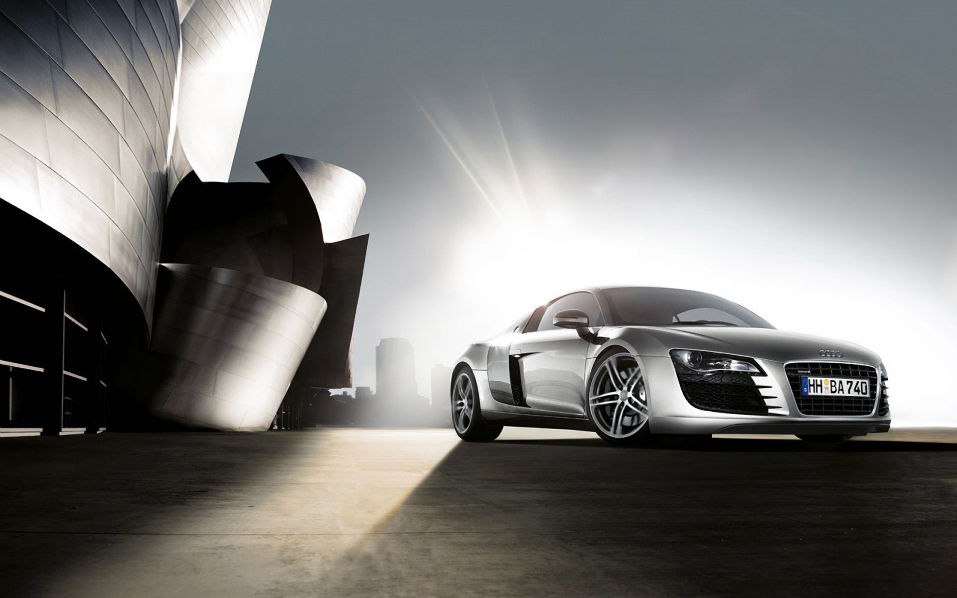 audi car vehicle monochrome transportation system street wheel automotive action pavement asphalt road light studio audi r8