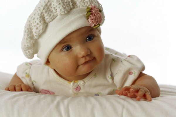 Cute baby in a beanie