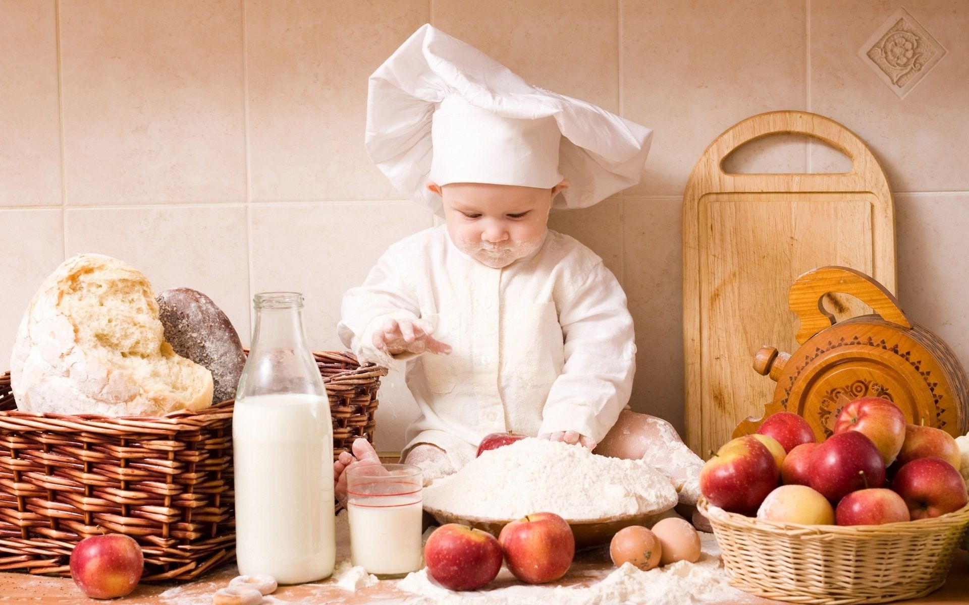 enfants alimentaire panier cuisine pomme famille alimentaire fruits en osier en bonne santé santé