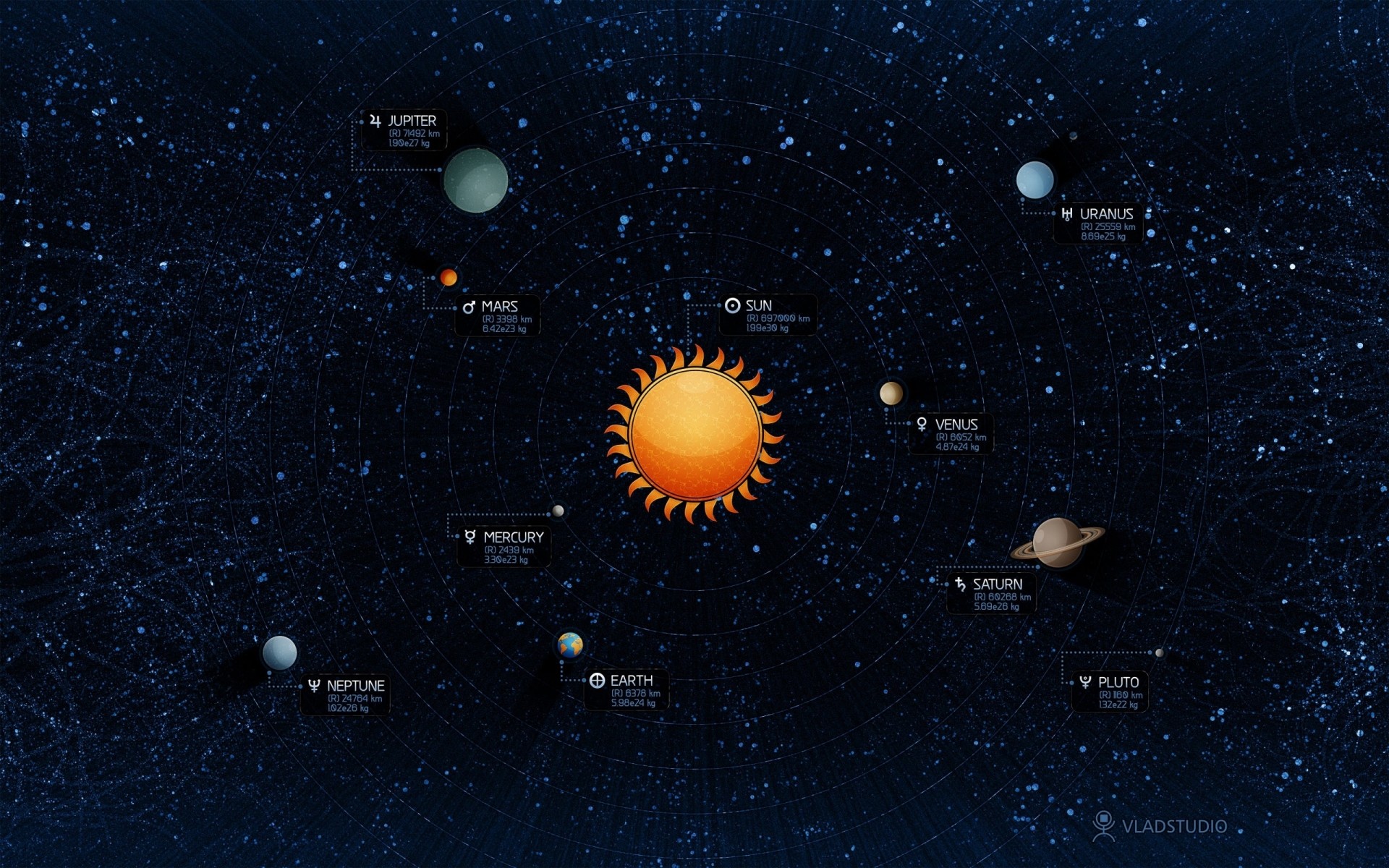 planetas astronomía espacio galaxia escritorio luna ciencia exploración esfera resumen en forma de bola