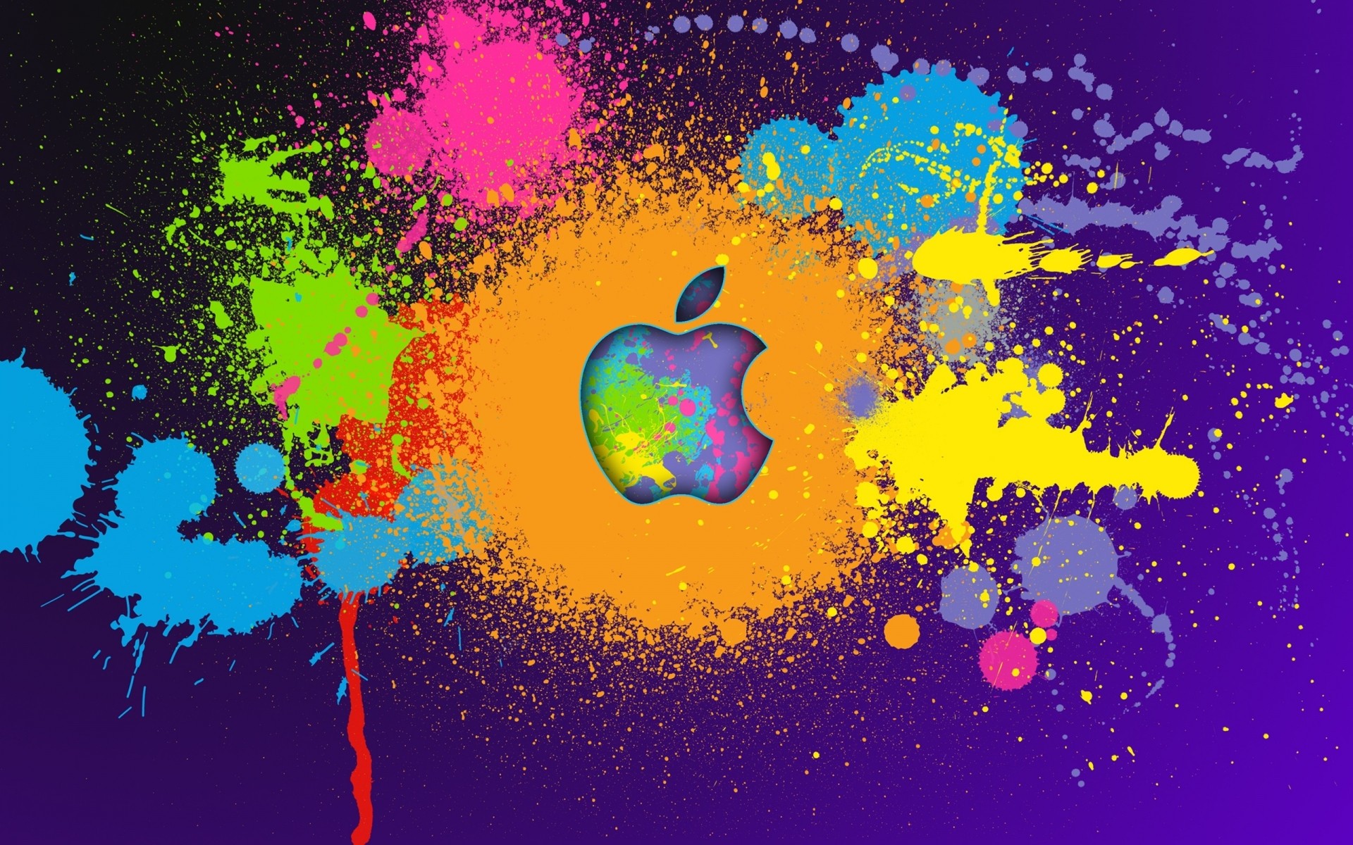 apple splash spot astratto desktop illustrazione inchiostro arte design grafico colore disordinato pennello spazio