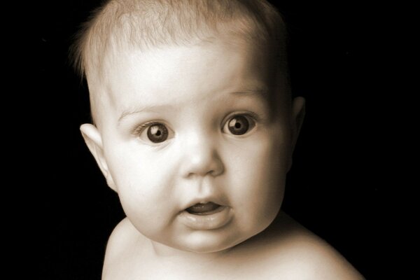 Niño. Una mirada sorprendida a la cámara