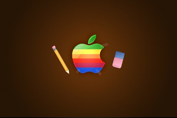 Das Apple-Logo im Desktop-Stil