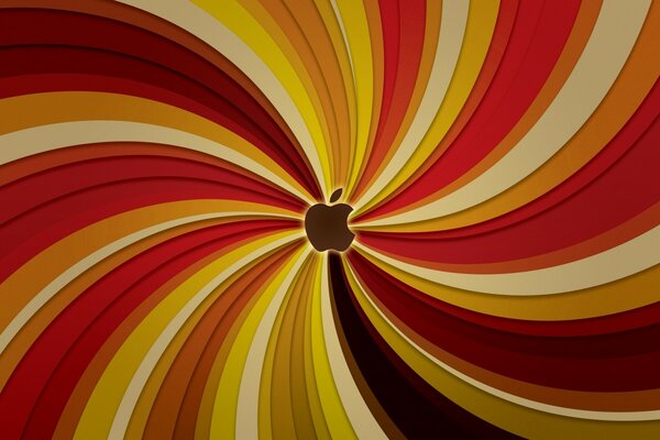 Ilustración del logotipo de Apple que crea una ilusión