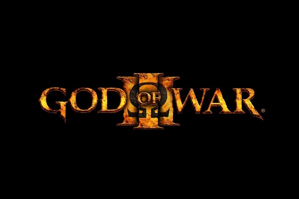 Inscription on a black background God of war