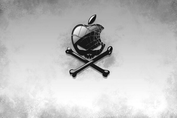 Apple in the form of a cross and a pirate