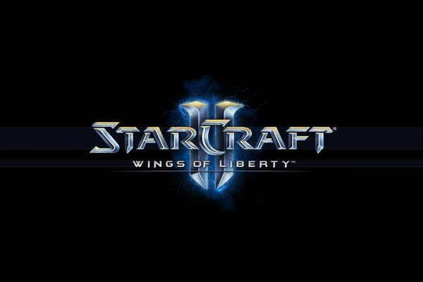 A picture from the screensaver of the StarCraft game on a black background with backlight