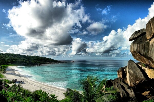 Landscape rocky seashore