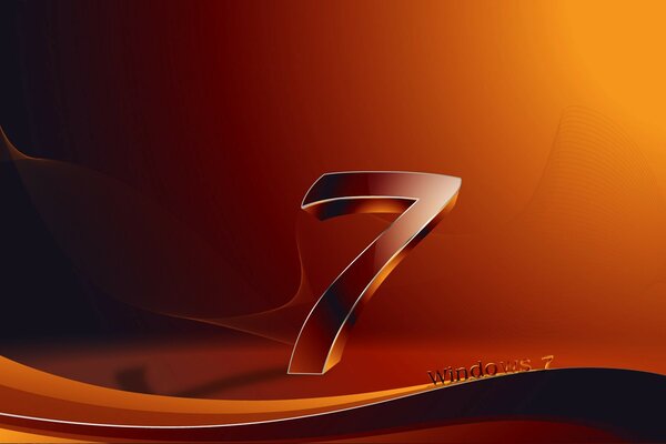 OC Windows 7 тақырыбындағы өнер қызғылт сары түсті