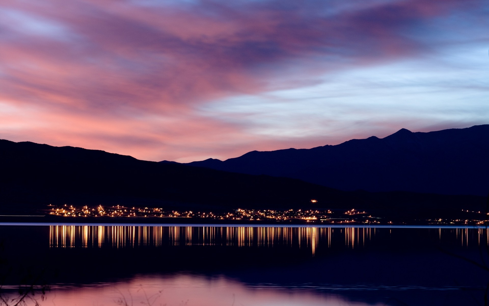 landschaft sonnenuntergang dämmerung wasser reflexion see dämmerung landschaft abend meer himmel strand reisen sonne natur ozean berge mond fluss