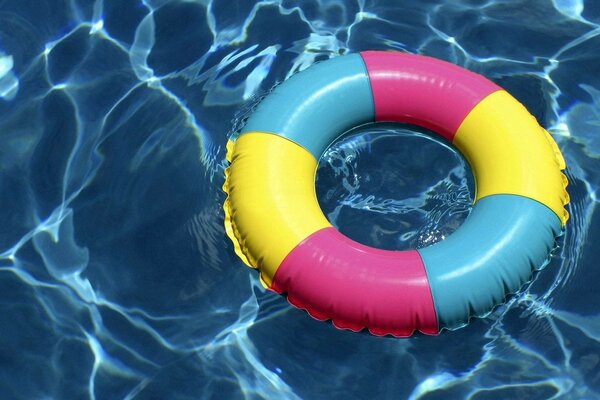 A lifebuoy and a swimming pool are all I need