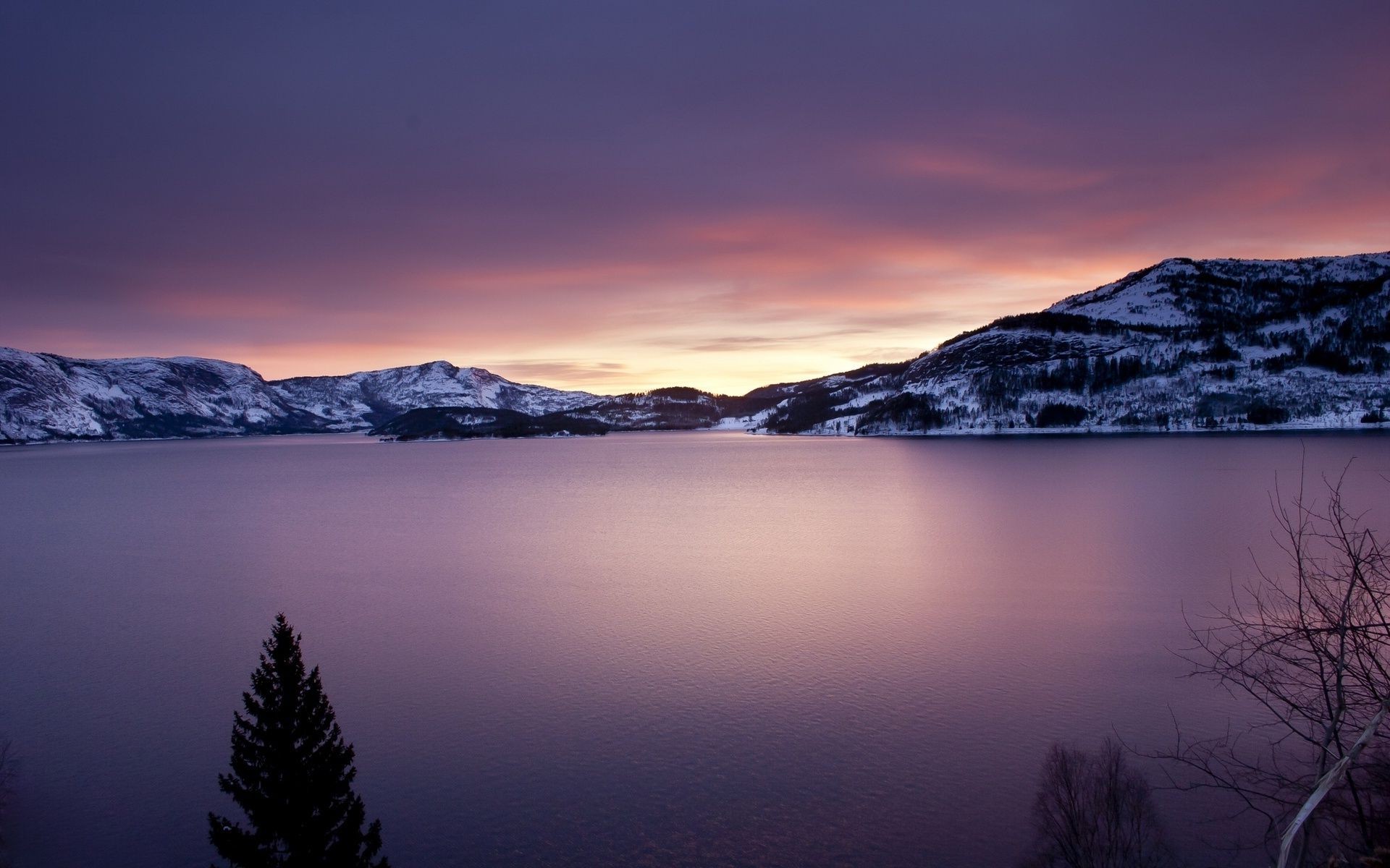 lac coucher de soleil neige eau aube montagnes soir ciel crépuscule paysage voyage à l extérieur hiver nature brouillard réflexion