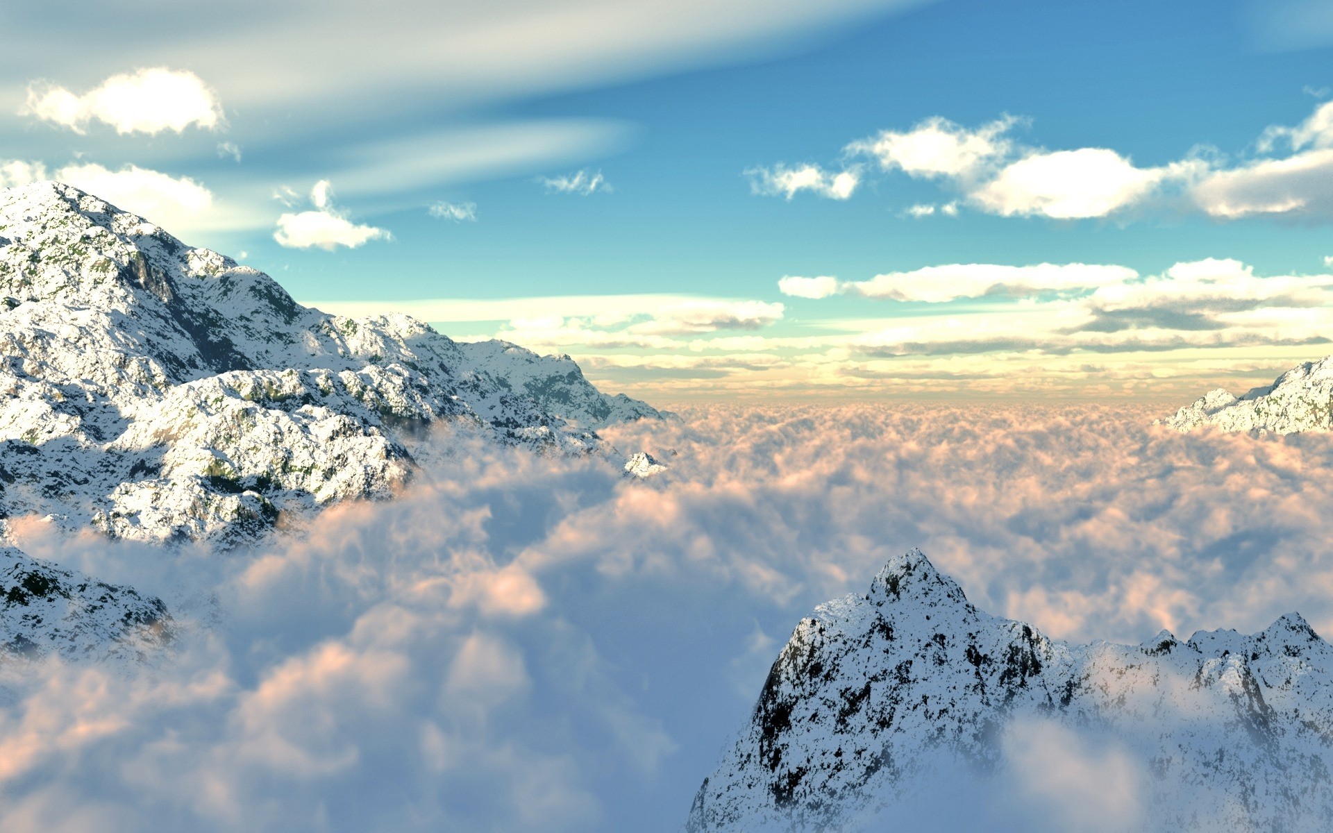 winter snow mountain landscape sky nature travel cold ice high outdoors mountain peak fair weather scenic clouds snouw