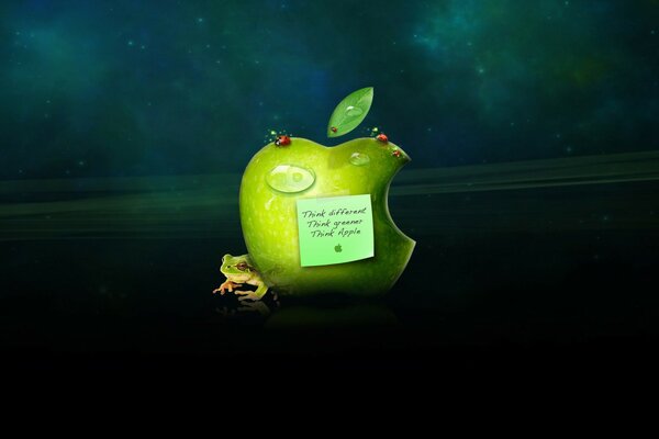 Logo apple nel regno sottomarino