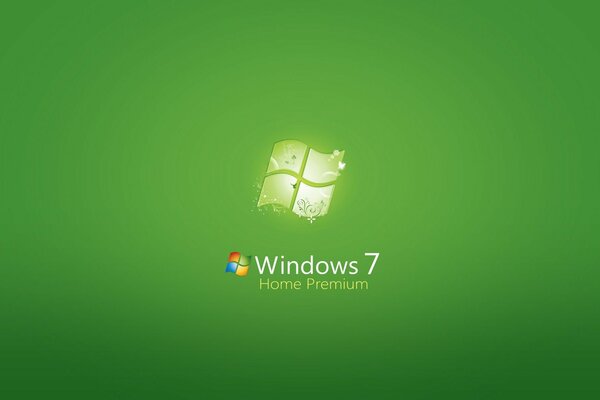 Яркая зленая затавка windows