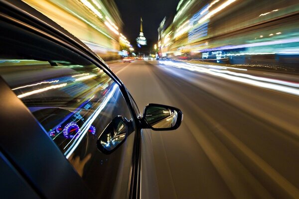 Foto de trabalho durante o movimento. Auto