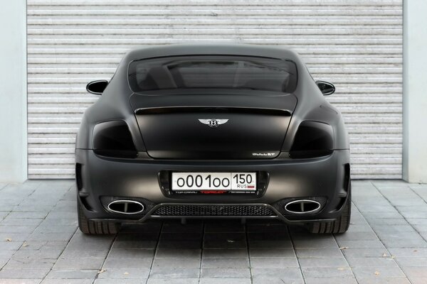 Black bentley rear view