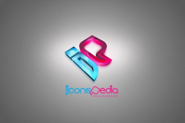 Logo in minimalism of the company Ikons Pedia