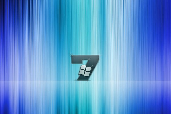 Économiseur d écran de bureau Windows 7 bandes lumineuses de ton bleu