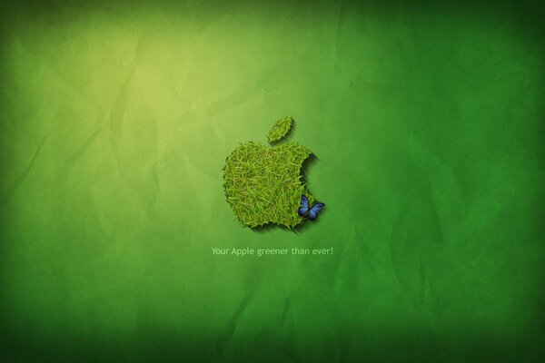 Das Apple-Logo in Kombination mit der Natur