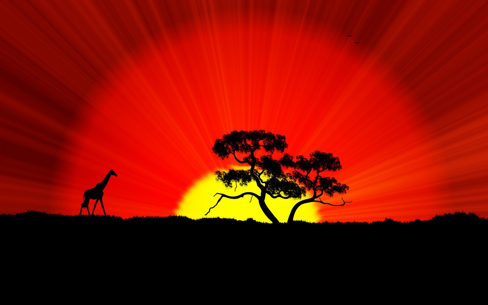 other city silhouette sunset dawn backlit sun evening sky giraffe