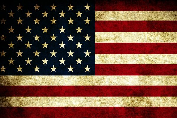 The flag of the USA. The stars on the flag are the number of states