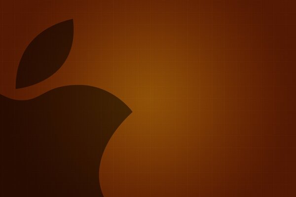 Fundo abstrato ícone da apple em tons de marrom