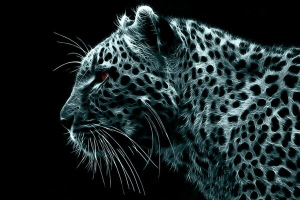 Hermoso leopardo. La estética de las manchas