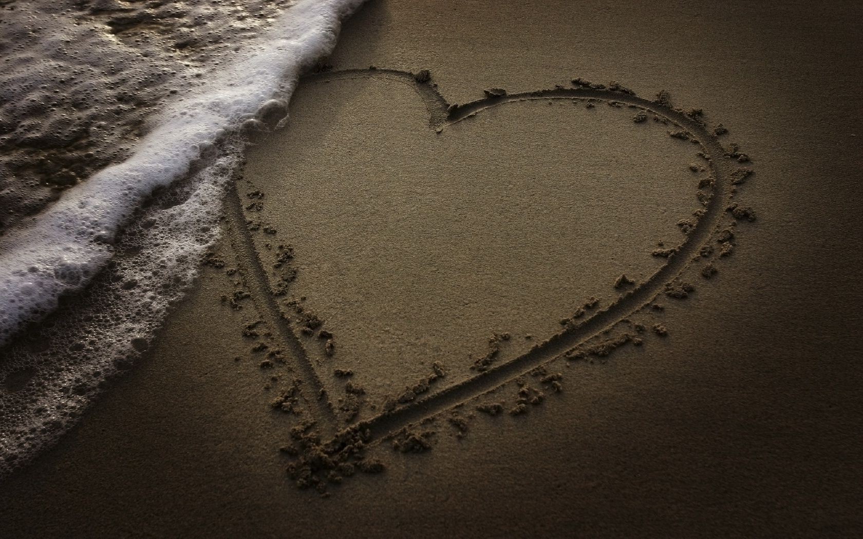 hearts beach seashore sand landscape desert abstract ocean water