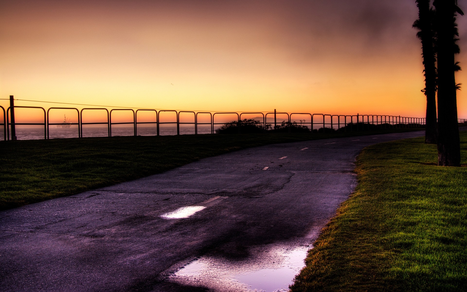 paisaje puesta de sol amanecer luz cielo paisaje noche anochecer agua sol playa naturaleza viajes mar puente camino camino