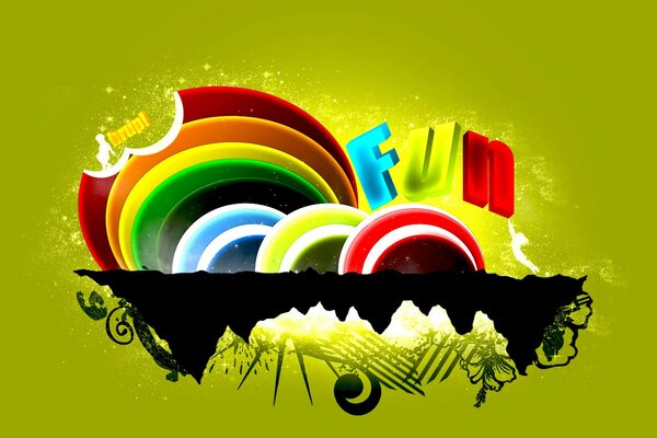 Rainbow graffiti for desktop