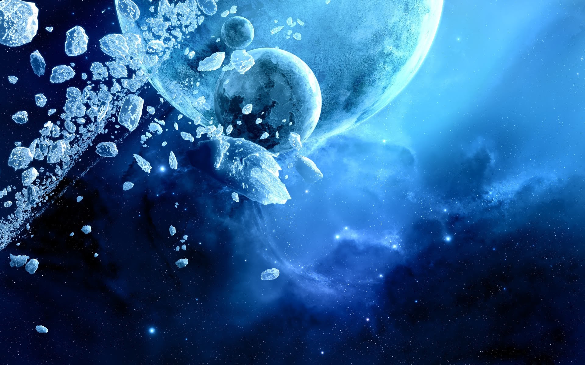 photo manipulation underwater bubble water moon desktop abstract nature space cold light science wet turquoise drop clear ice