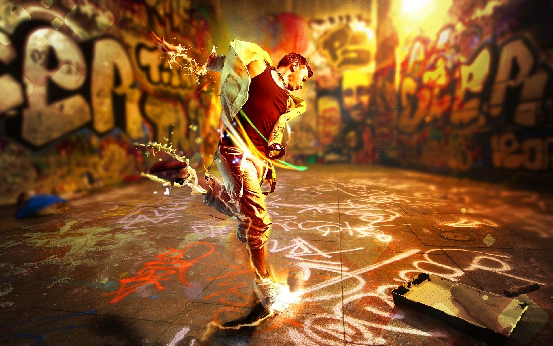 photo manipulation adult blur man music art dancer lights background sport