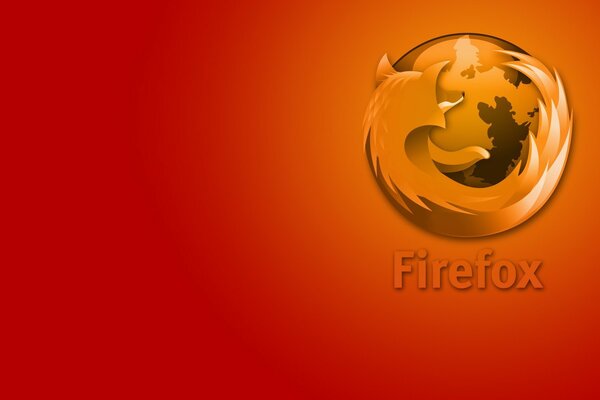 The firefox icon on a red background