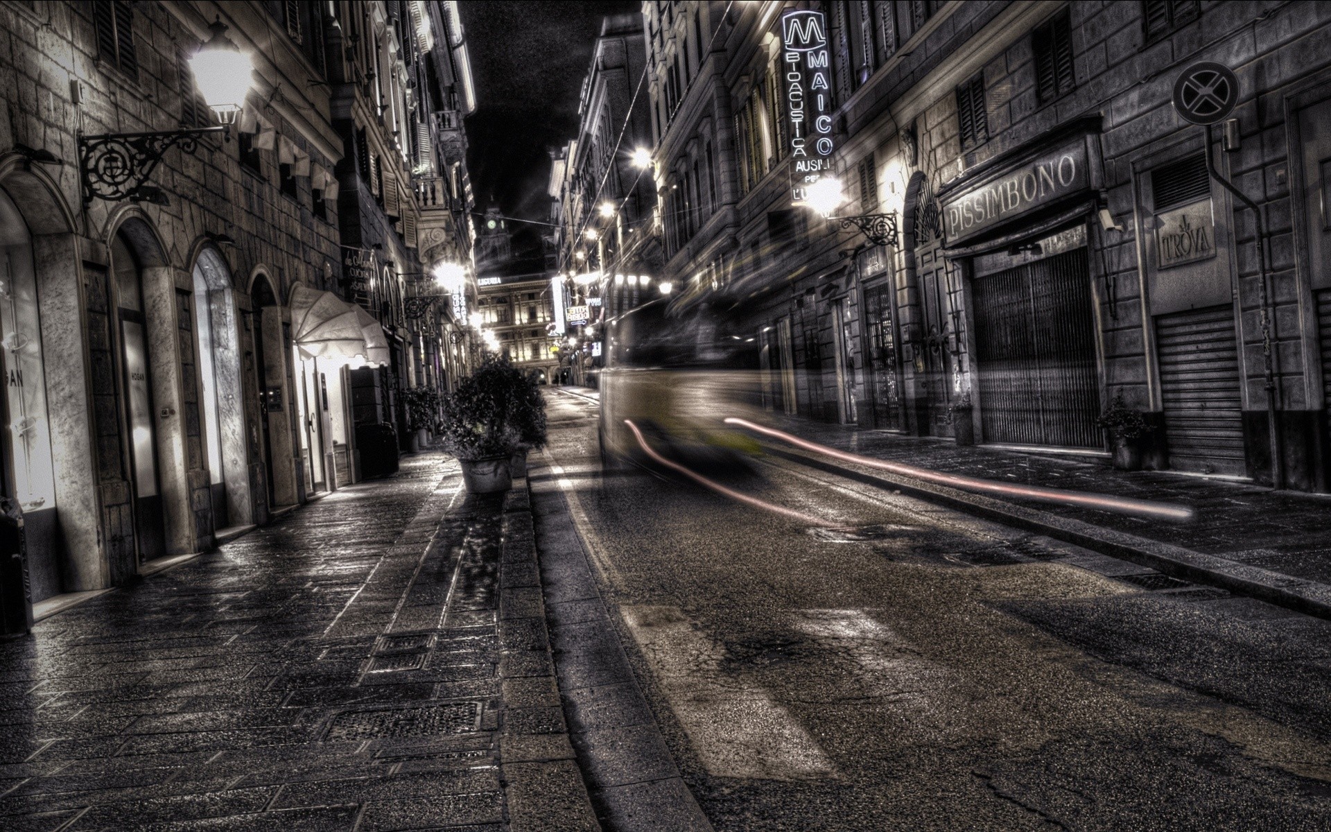 fotobearbeitung straße monochrom stadt städtisch architektur licht dunkel haus alt verlassen schwarz / weiß straße gasse reisen schatten vintage welt hintergrund