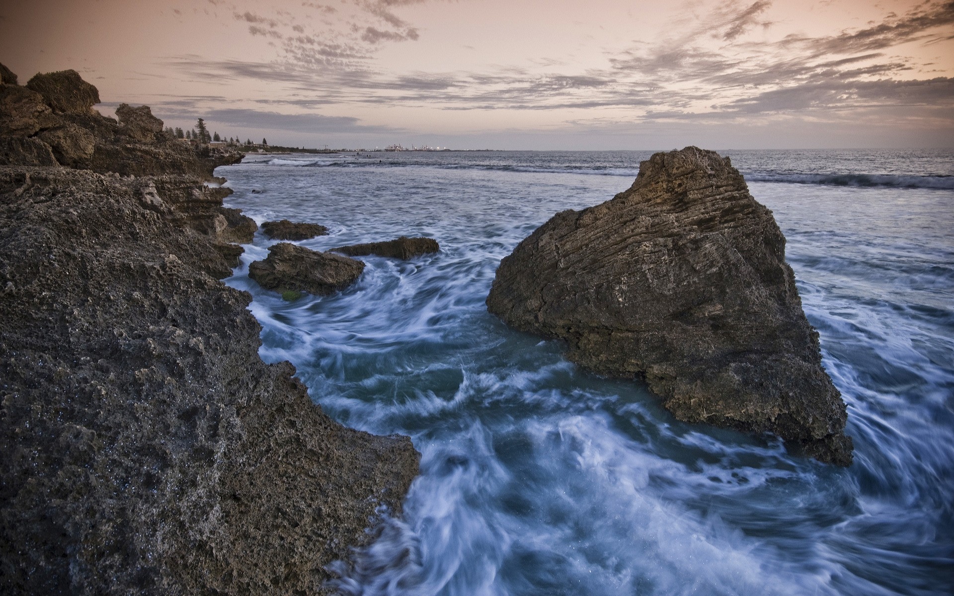 landscapes water seashore sea ocean rock sunset landscape beach seascape travel evening nature dusk sky scenic tide shore dawn surf blue